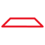 Red trapezoid shape.