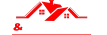 Red house logo with the word
