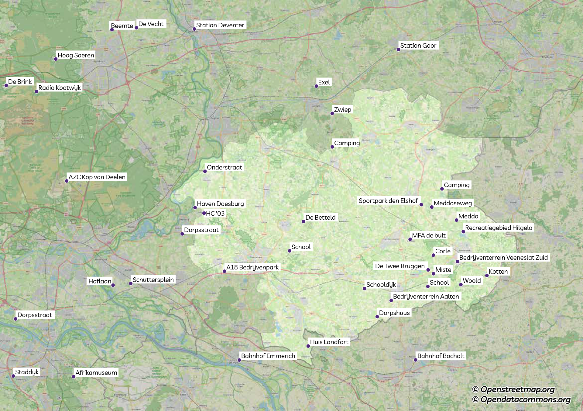 HaltetaxiRRReis - Haltetaxi-haltes in regio Achterhoek, Gelderland