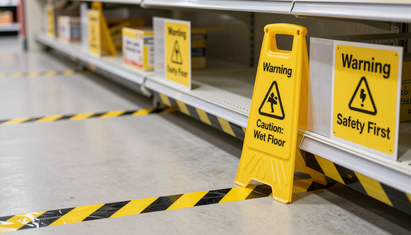 Cintas y elementos de señalización de seguridad industrial