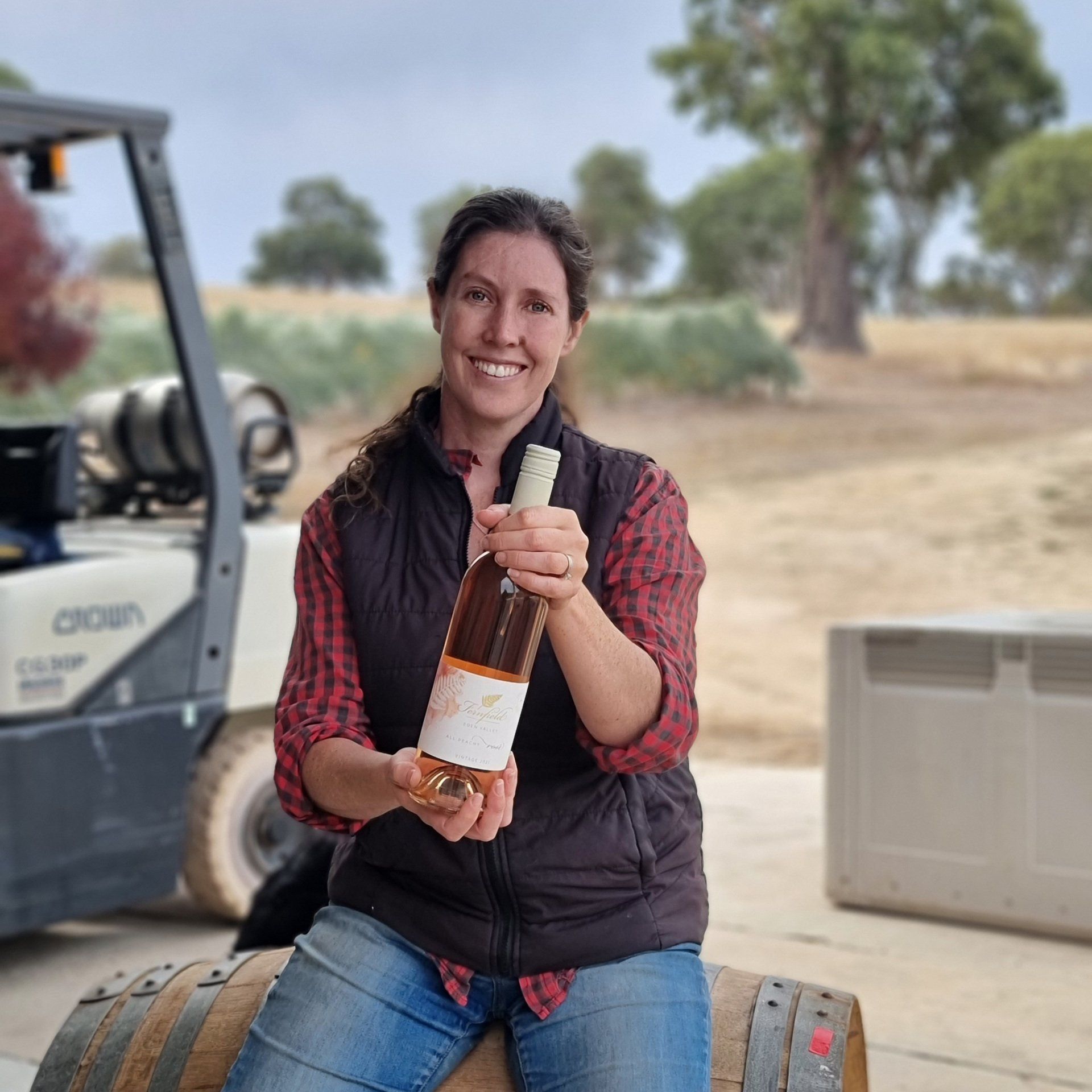 Bec with our All Peachy Rose