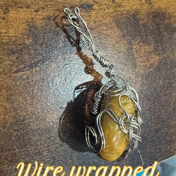 Wire Wrapped Stone Charm