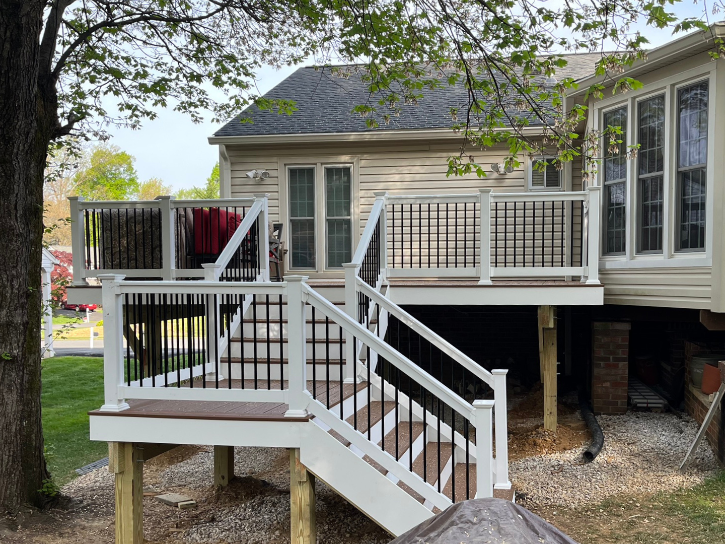 Custom Azek TimberTech Decking System constructed by American Remodeling Corp.