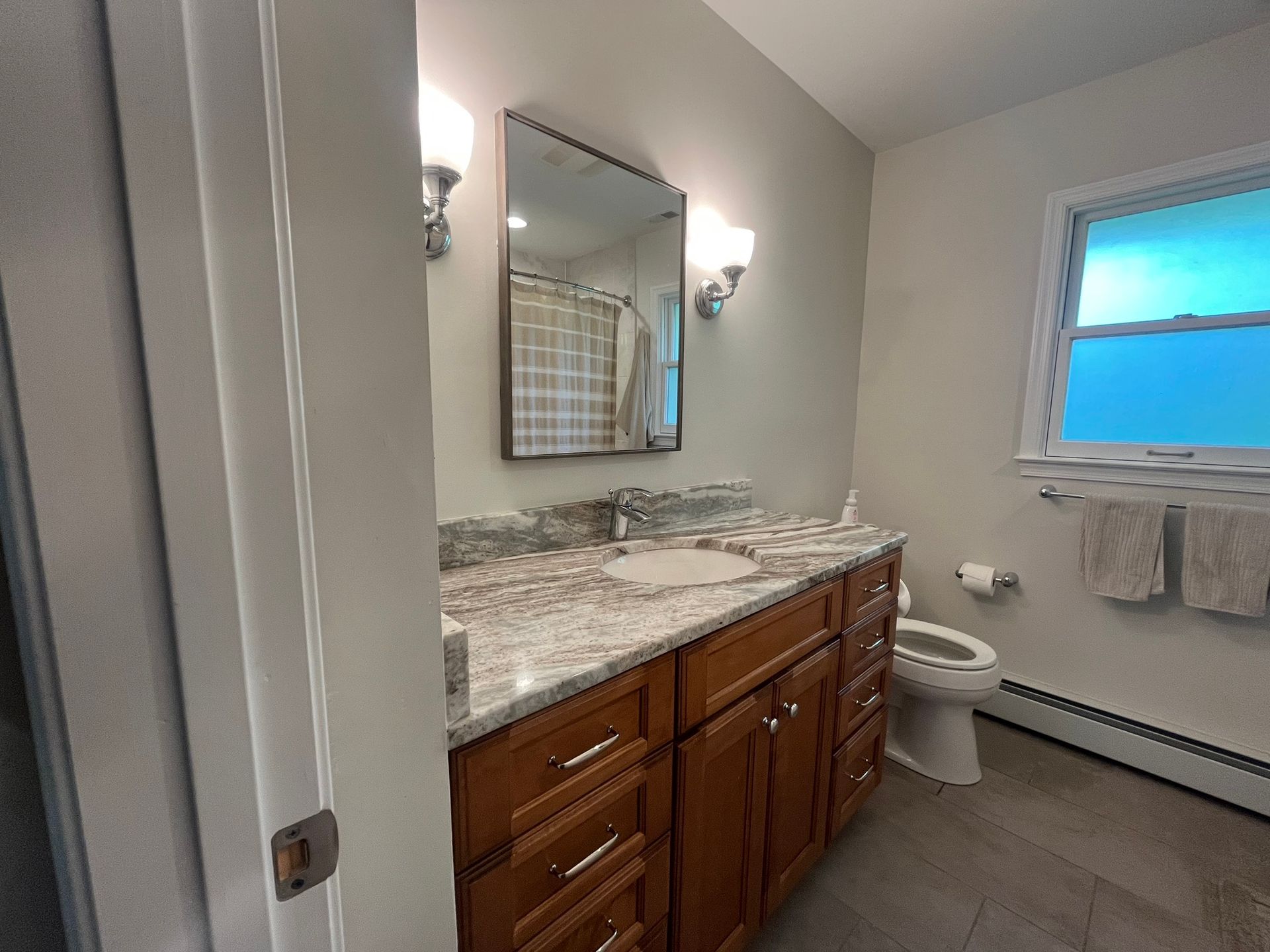 Marble Vanity Custom Bathroom Remodeling Contractor in Maryland Trusted Remodeler Granite Countertop Tile
