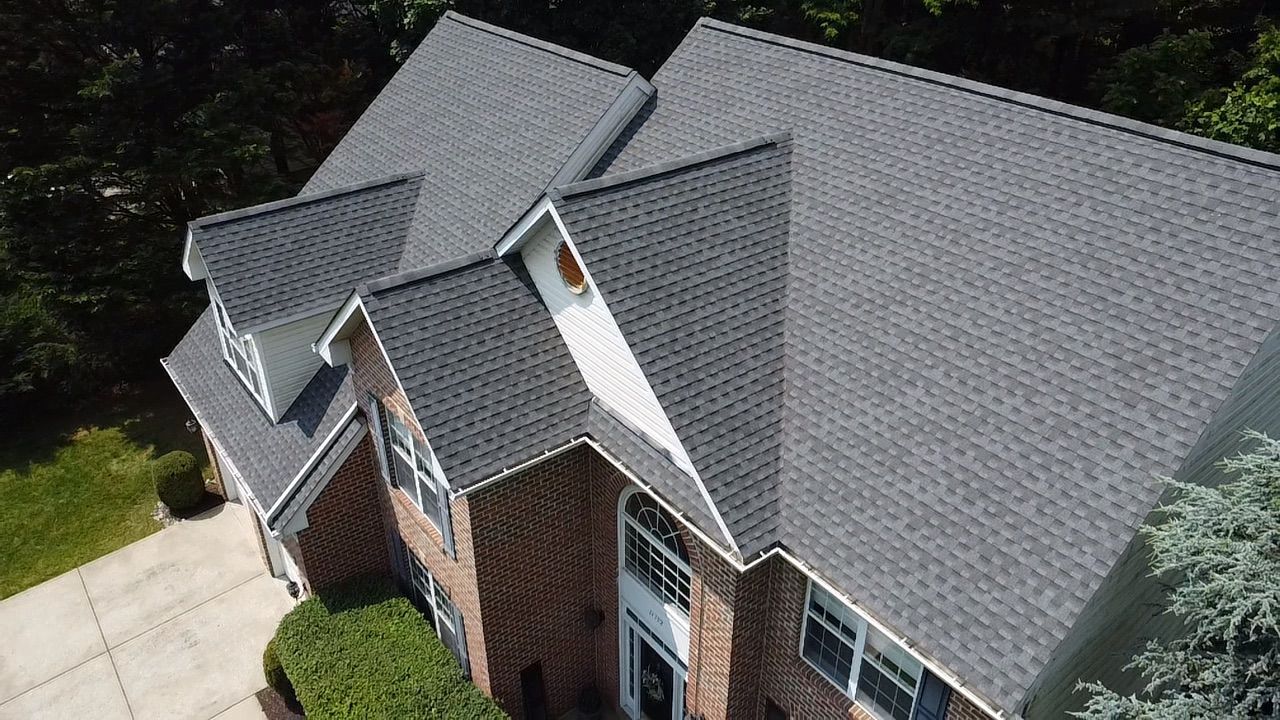 New Roof Asphalt Shingle GAF Timberline HDZ installed by American Remodeling Corp. Maryland Roofing Contractor 