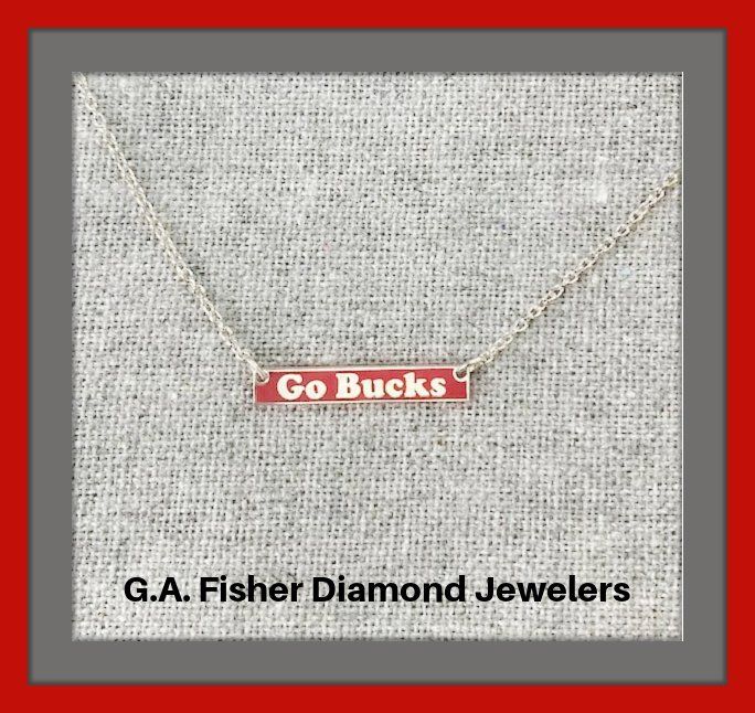 Silver necklace with red