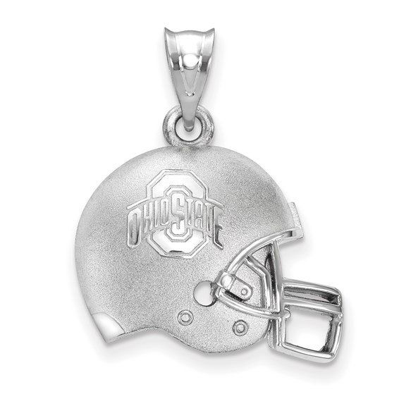 Silver Ohio State football helmet pendant.