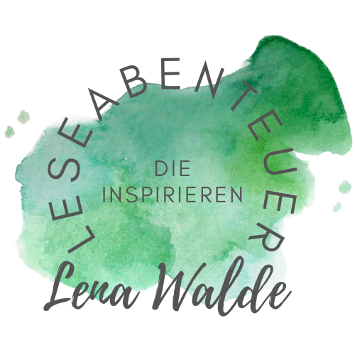 Ein Logo für Lena Walde mit grünem Aquarellhintergrund