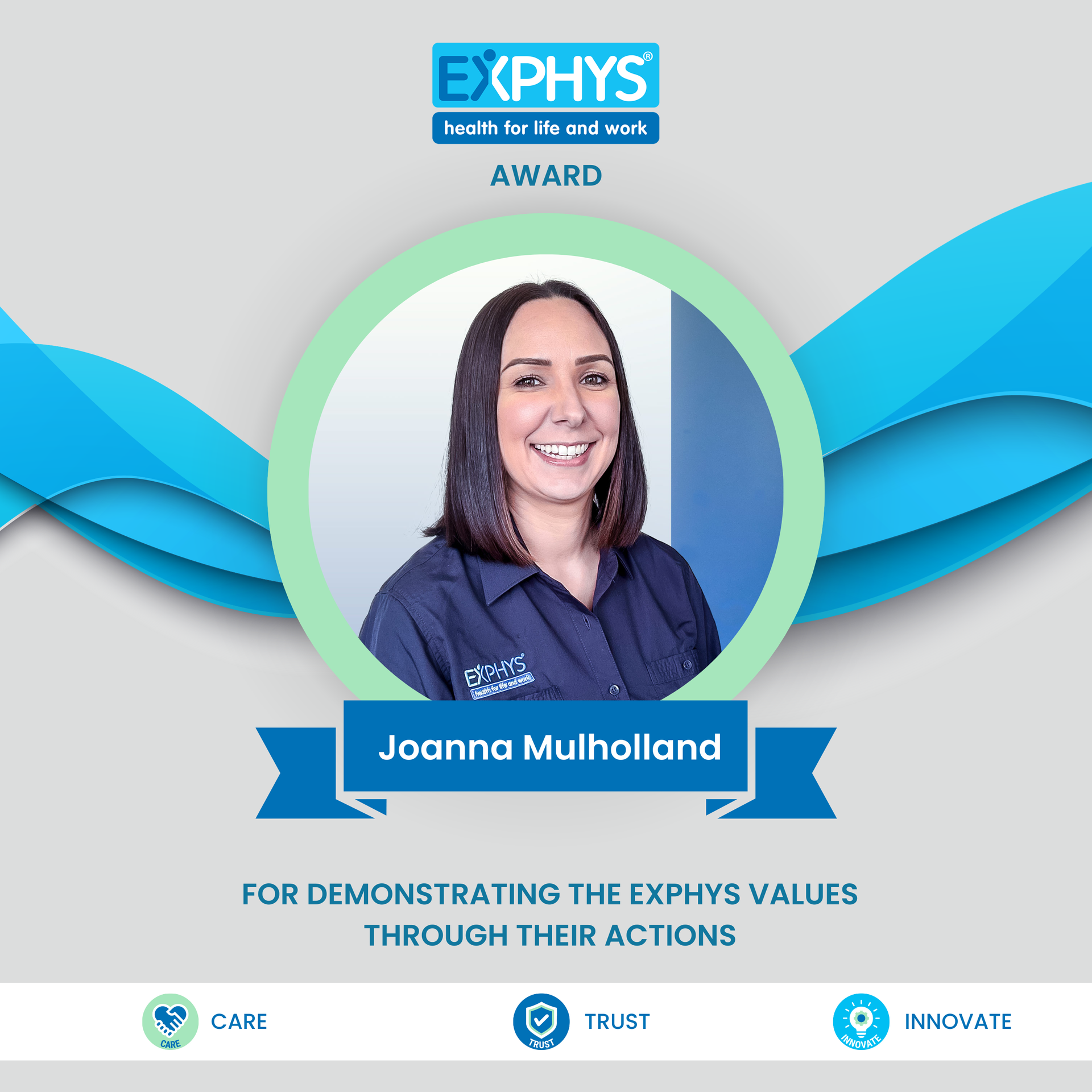 EXPHYS DNA Values Award | Joanna Mulholland