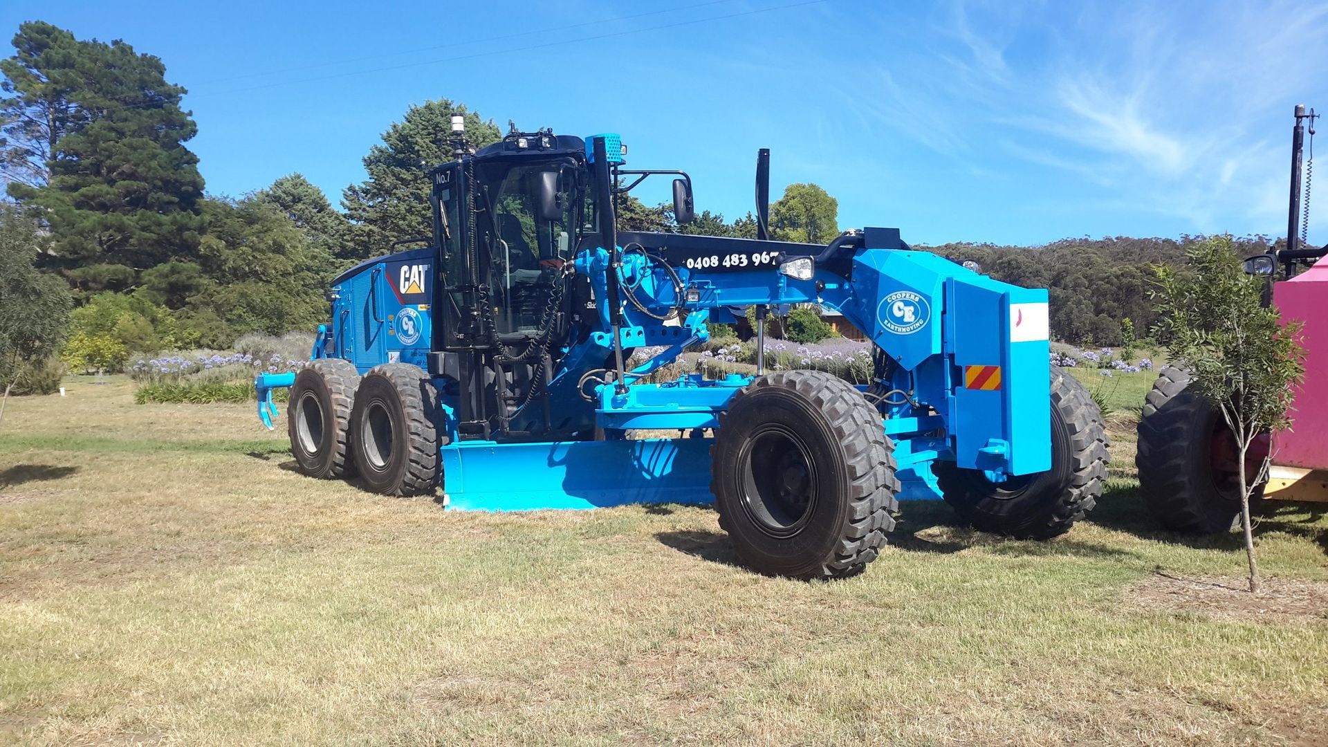Blue Grader — Marulan, NSW — Coopers Earthmoving Pty Ltd