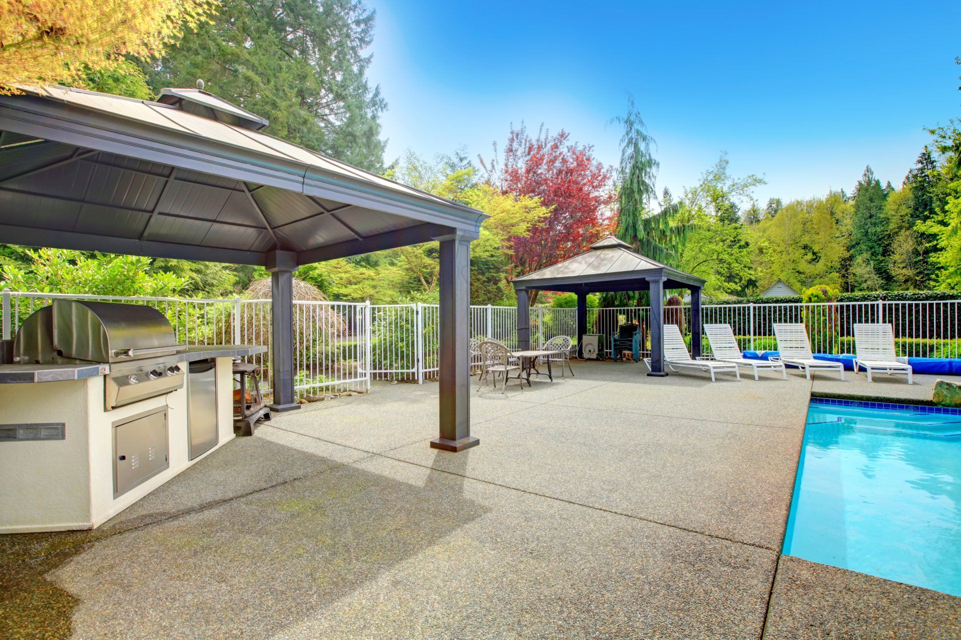 Concrete Paving Floor In Perspective View