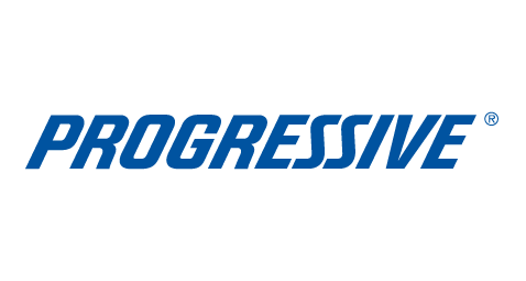 Progressive logo, blue text on white background.