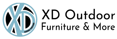 A logo for XD Outdoor Furniture and More is shown on a white background.