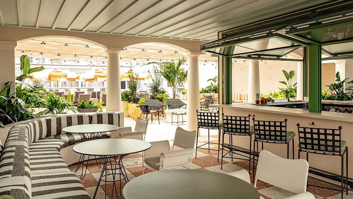 Inside the La Riviera Rooftop Bar