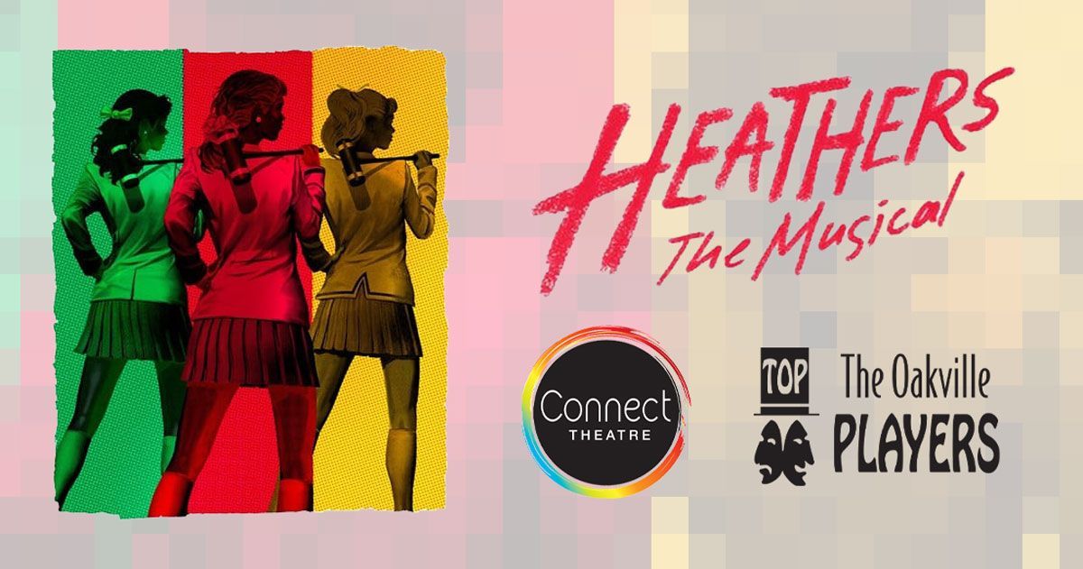 A banner image for a musical called Heathers the Musical