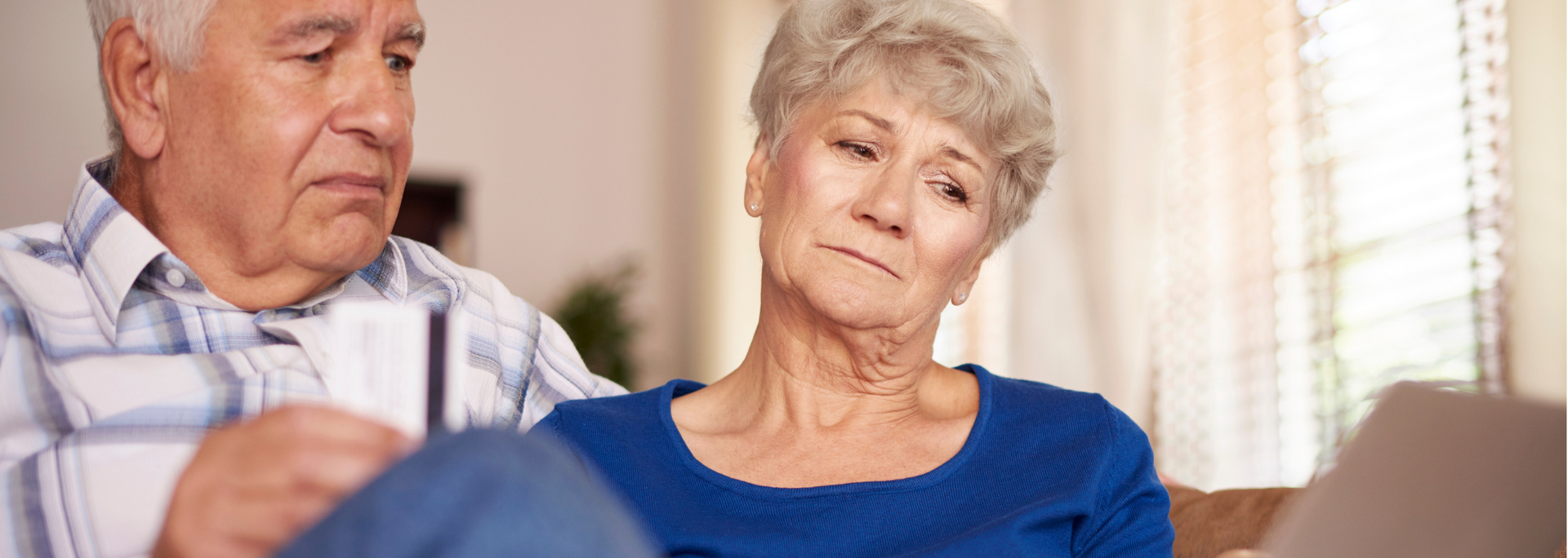 Picture of two older people looking winsome. Picture of two older people looking winsome.