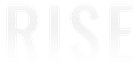 Faint white word &ldquo;RISE&rdquo; in large capital letters on a light background