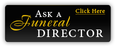 Black banner ad reading “Ask a Funeral Director” with a “Click Here” link in gold text