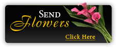 Send flowers banner with pink flowers and a “Click Here” call to action