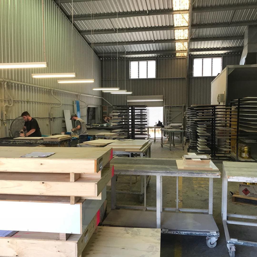 Men Doing Woodworks in Shed — Keppel Kitchens in Yeppoon, QLD