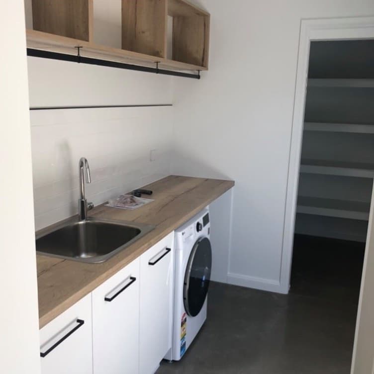 Stainless Sink in Laundry Room — Keppel Kitchens in Yeppoon, QLD