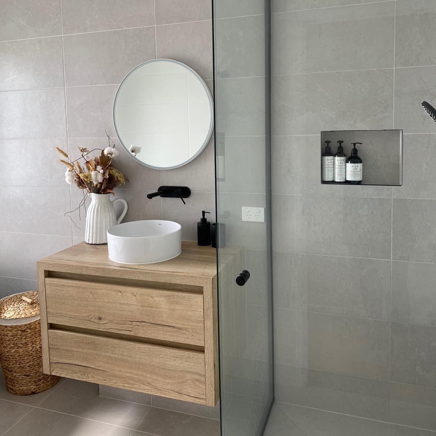 Wall Mounted Cabinet in Bathroom — Keppel Kitchens in Yeppoon, QLD