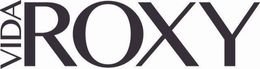 Vida Roxy logo in dark gray.