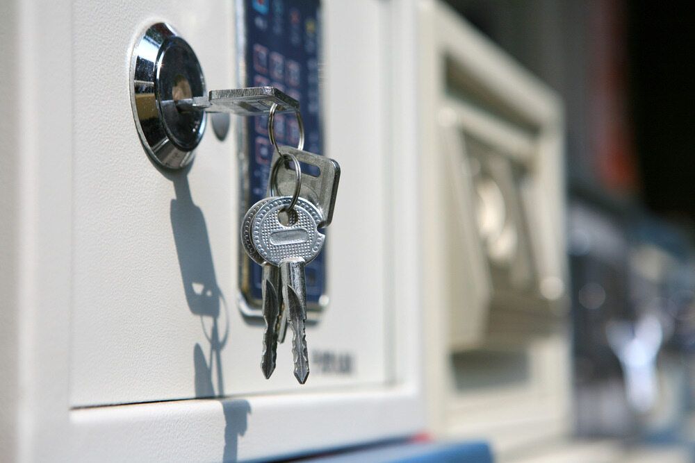 A Close up Of a Safe with Keys in It — East Coast Locksmiths in Kew, NSW