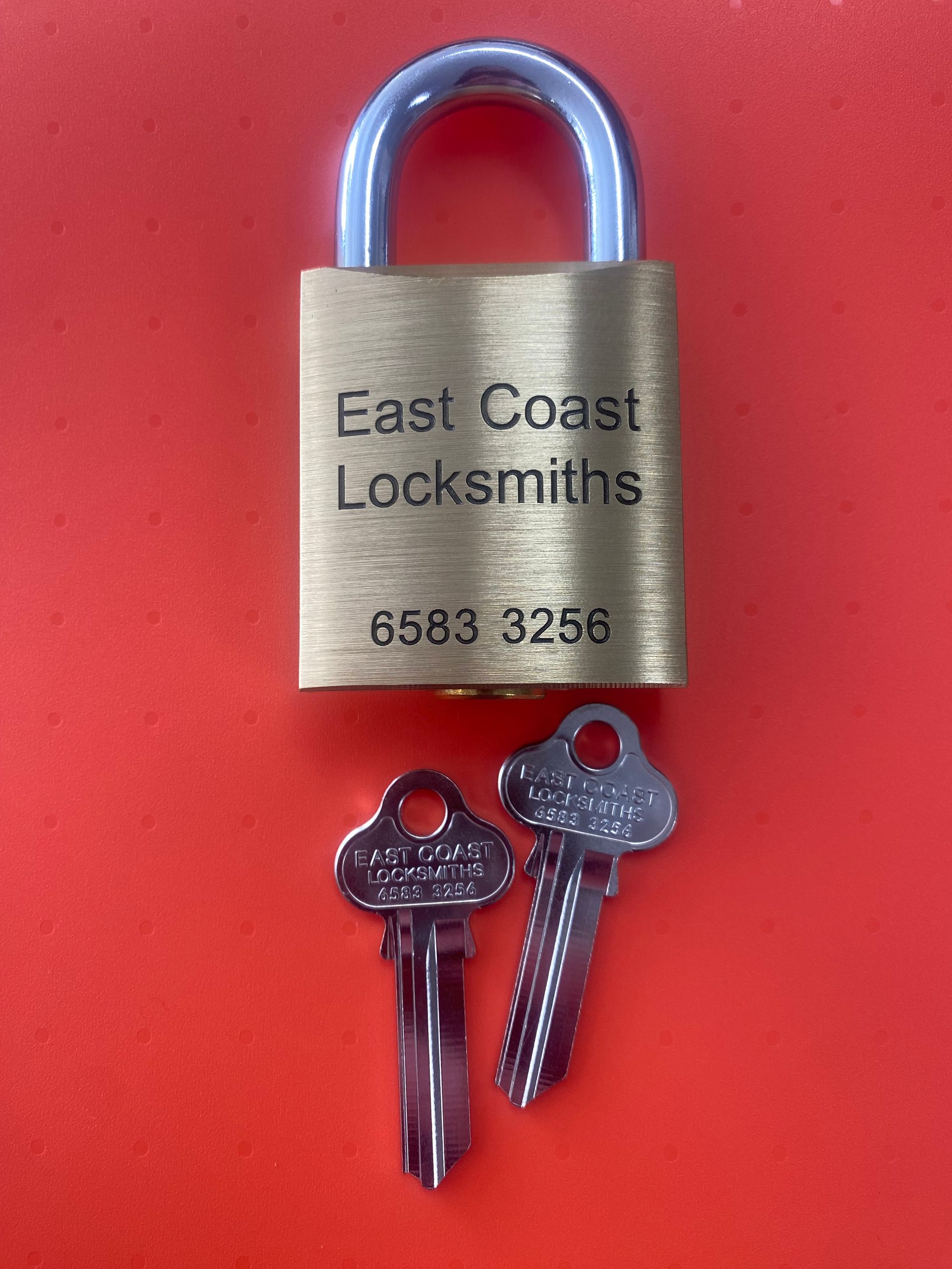 Gold padlock with