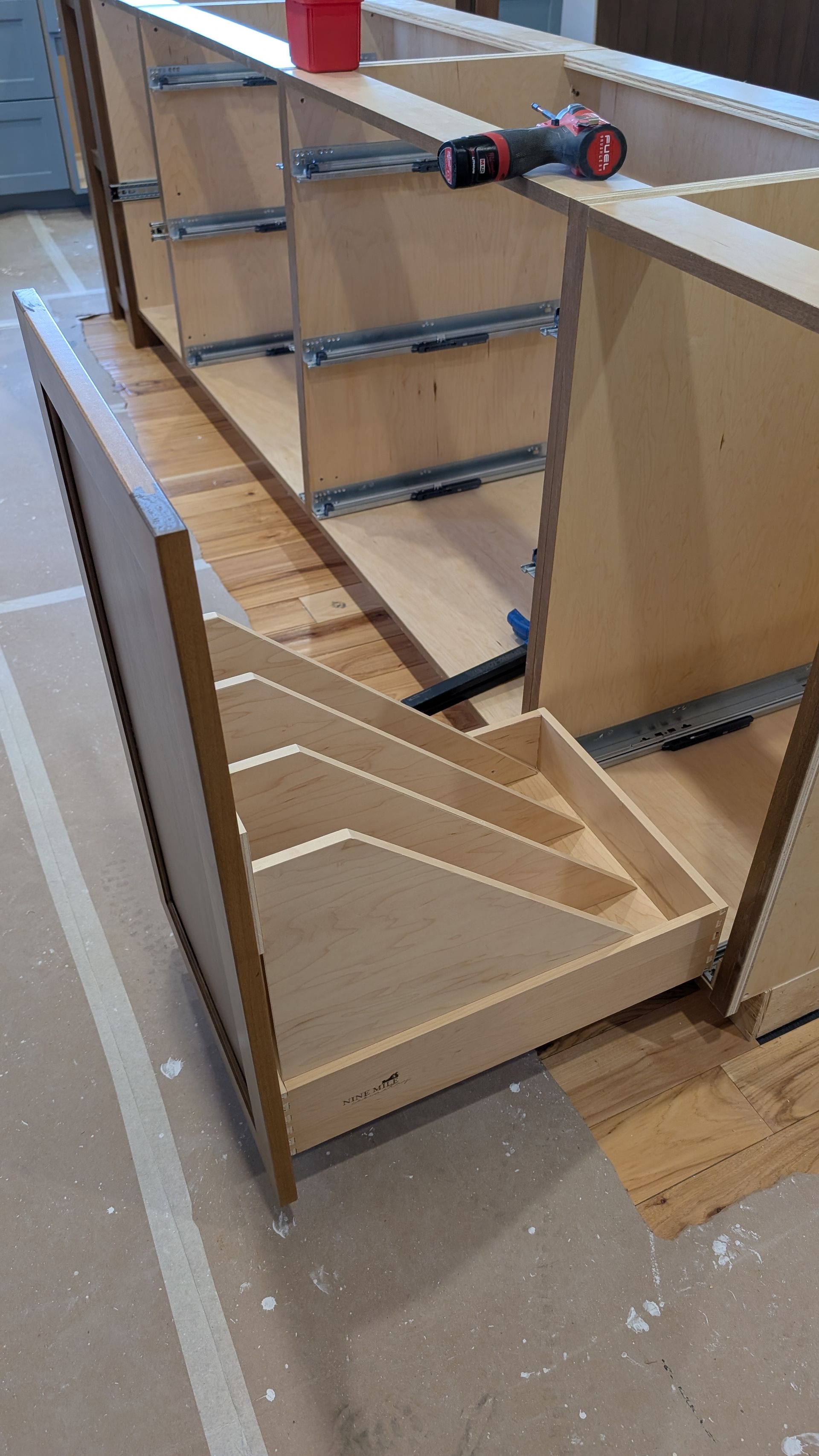 A custom cabinet in the process of being built in Williamsburg MO. 