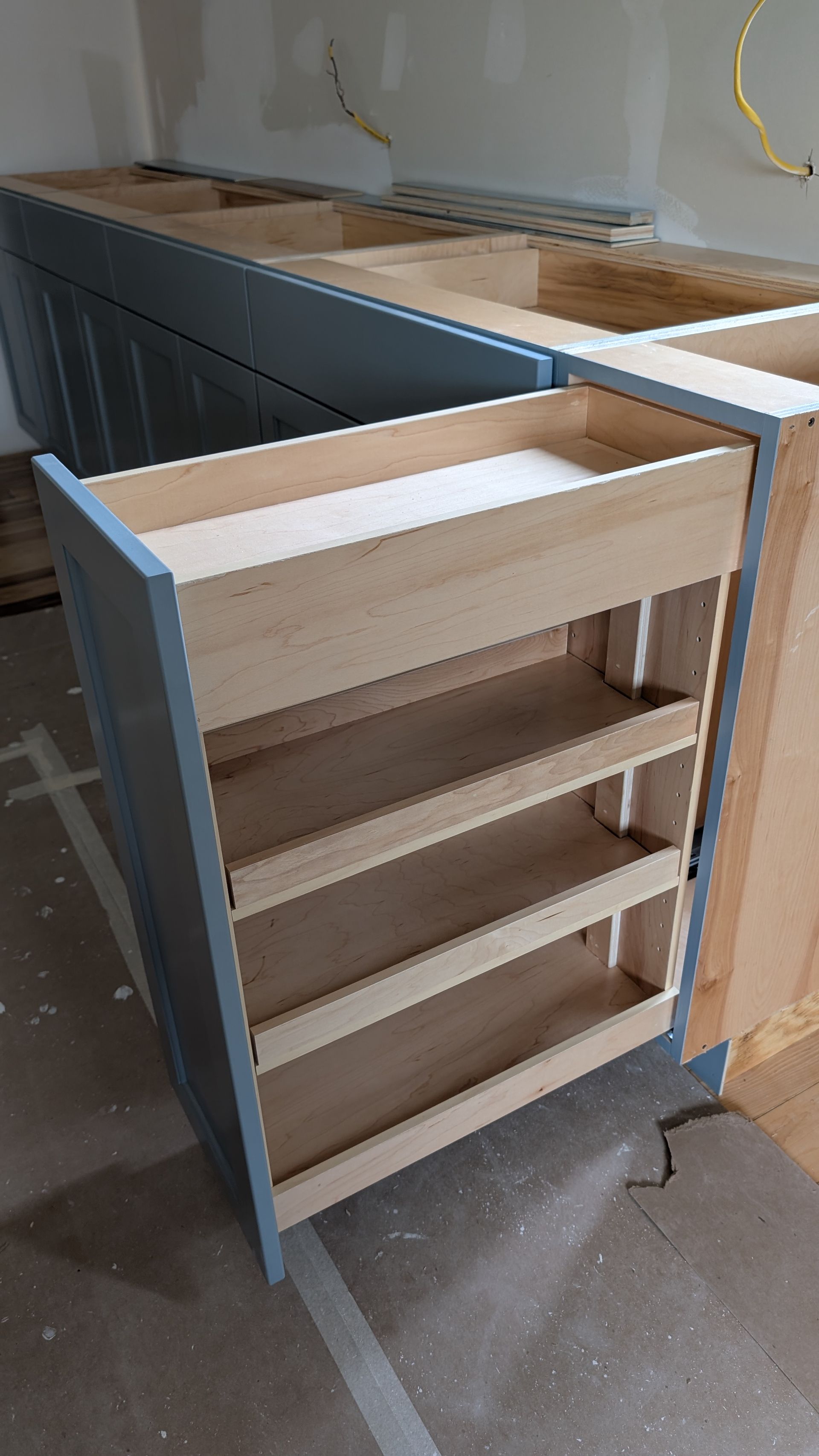 Custom kitchen cabinets with storage solutions in Williamsburg MO