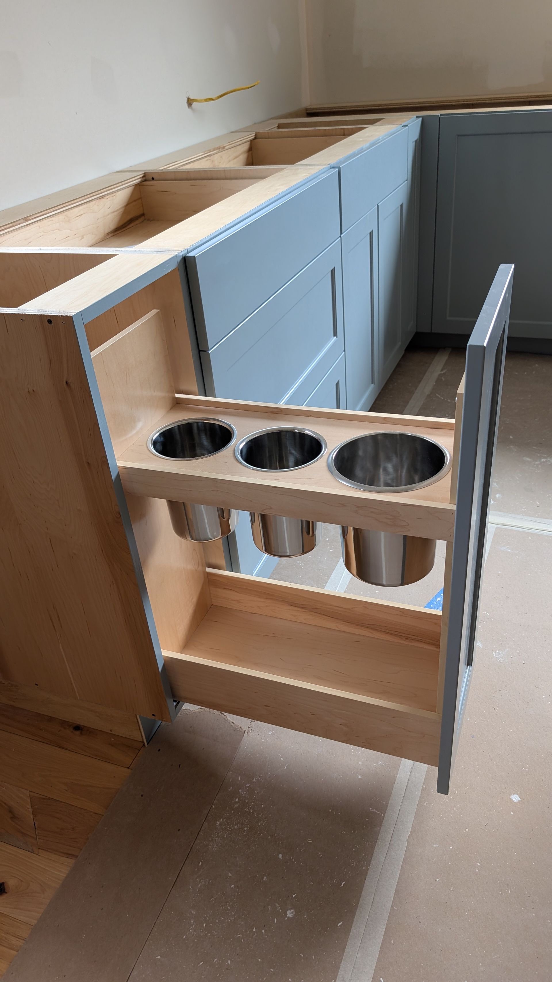 Custom kitchen cabinets with storage solutions in Mid- Missouri 