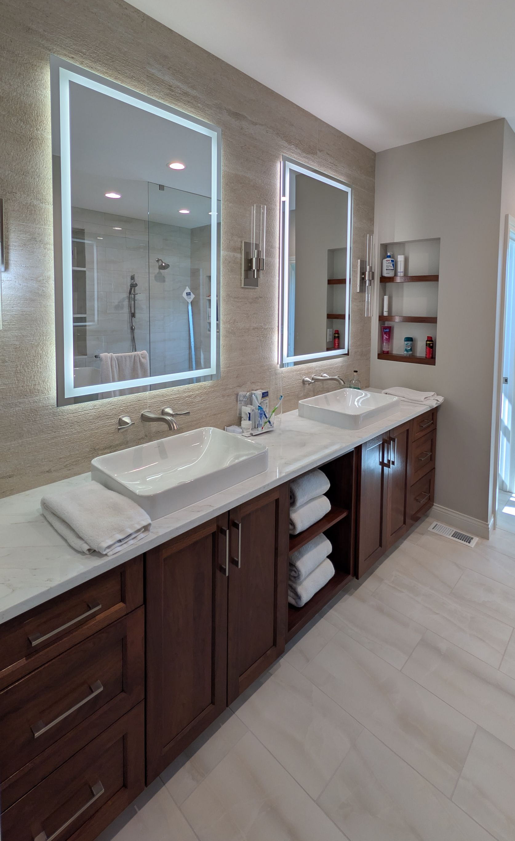 A bathroom with custom vanity. Mid Missouri