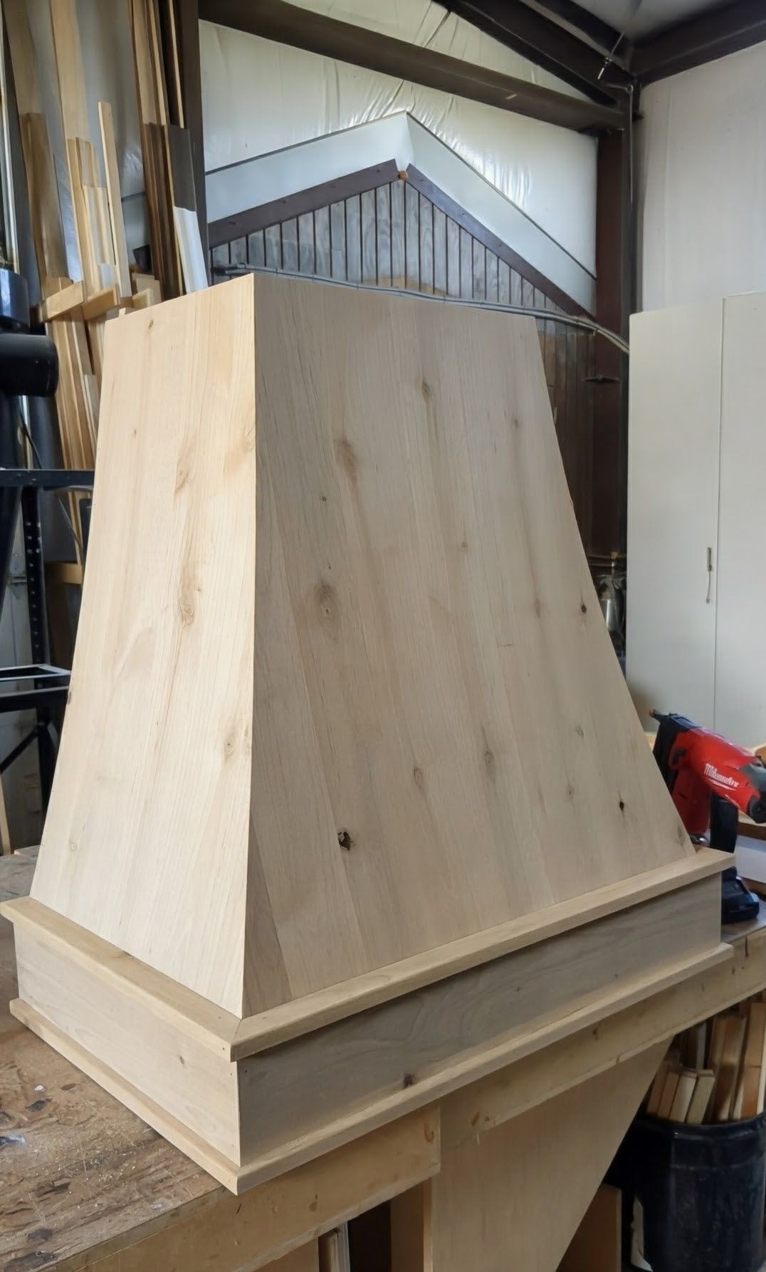 Custom wood range hood
