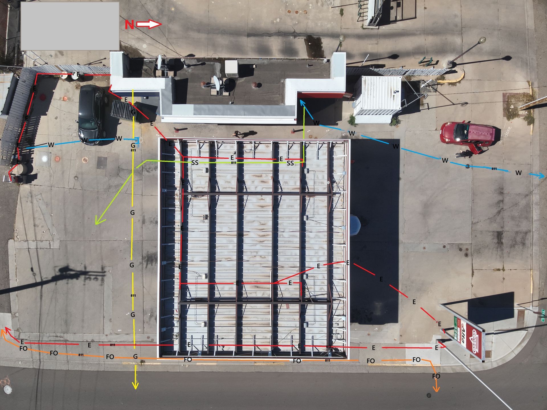 Utilifind private utility locating colorado springs colorado utility mapping sketch drone imaging