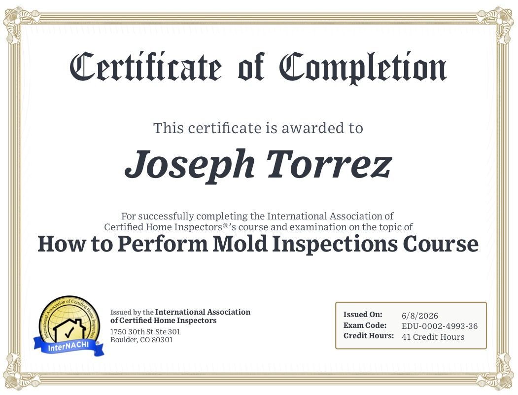 InterNACHI member Joe Torrez