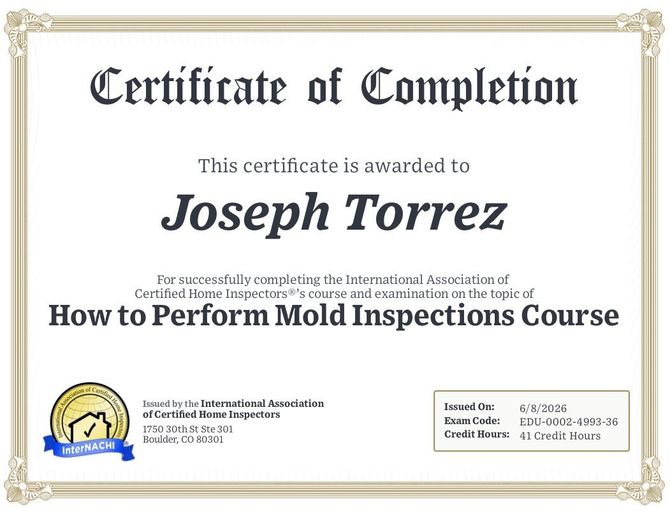 InterNACHI member Joe Torrez