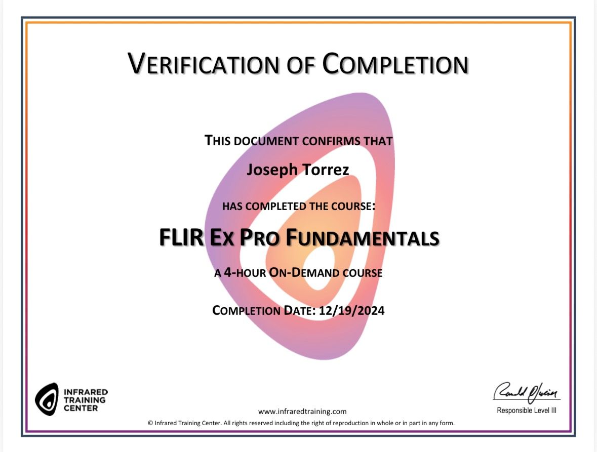 Flir Thermal Imaging Cert Joe Torrez