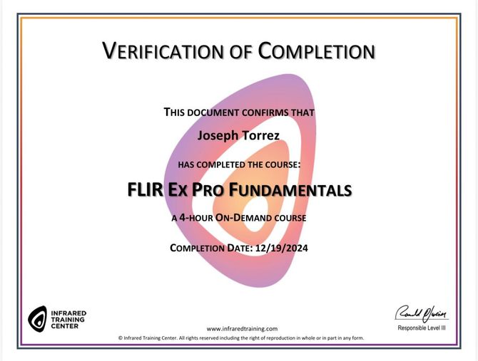 Flir Thermal Imaging Cert Joe Torrez