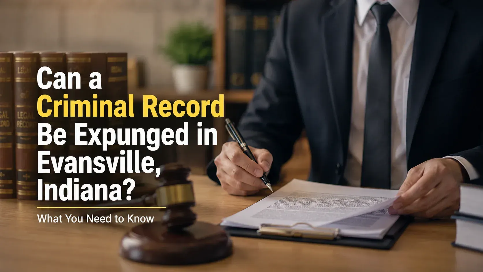 Attorney taking notes during a consultation, addressing: can a criminal record be expunged?