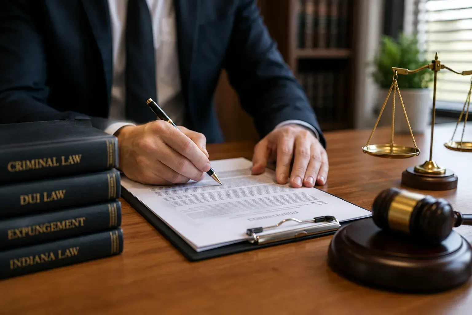 Attorney taking notes during a consultation, addressing: can a criminal record be expunged?