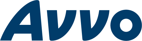 The word avvo is written in blue on a white background