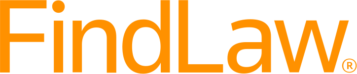 The logo for find law is orange on a white background