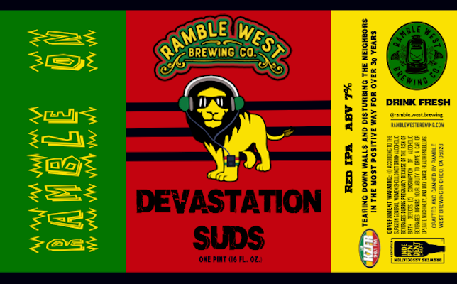 devestation suds beer label