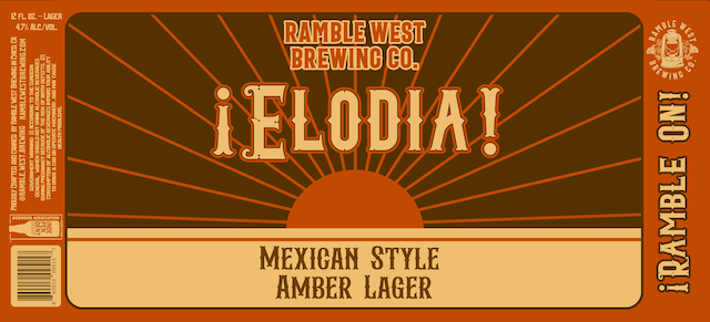 A label for a mexican style amber lager