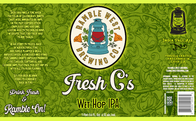 A green label for fresh g 's wet hop ipa