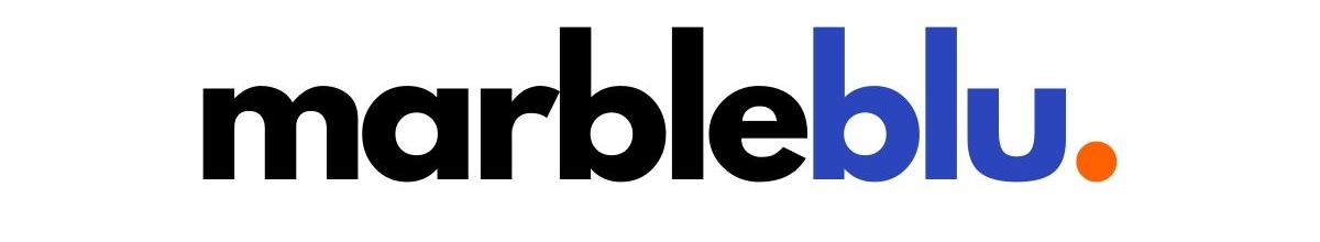 Logo for marbleblu of Connecticut. A marble repair and marble polishing company.
