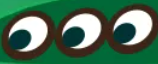 Three white oval shapes outlined in black on a dark green background.