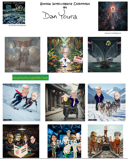 Collage of Dan Yoro artworks, including fantasy scenes, portraits, and colorful illustrated covers