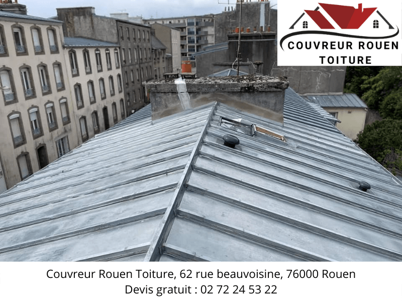 réfection de toit en zinc par Couvreur Rouen Toiture réfection de toit en zinc par Couvreur Rouen Toiture